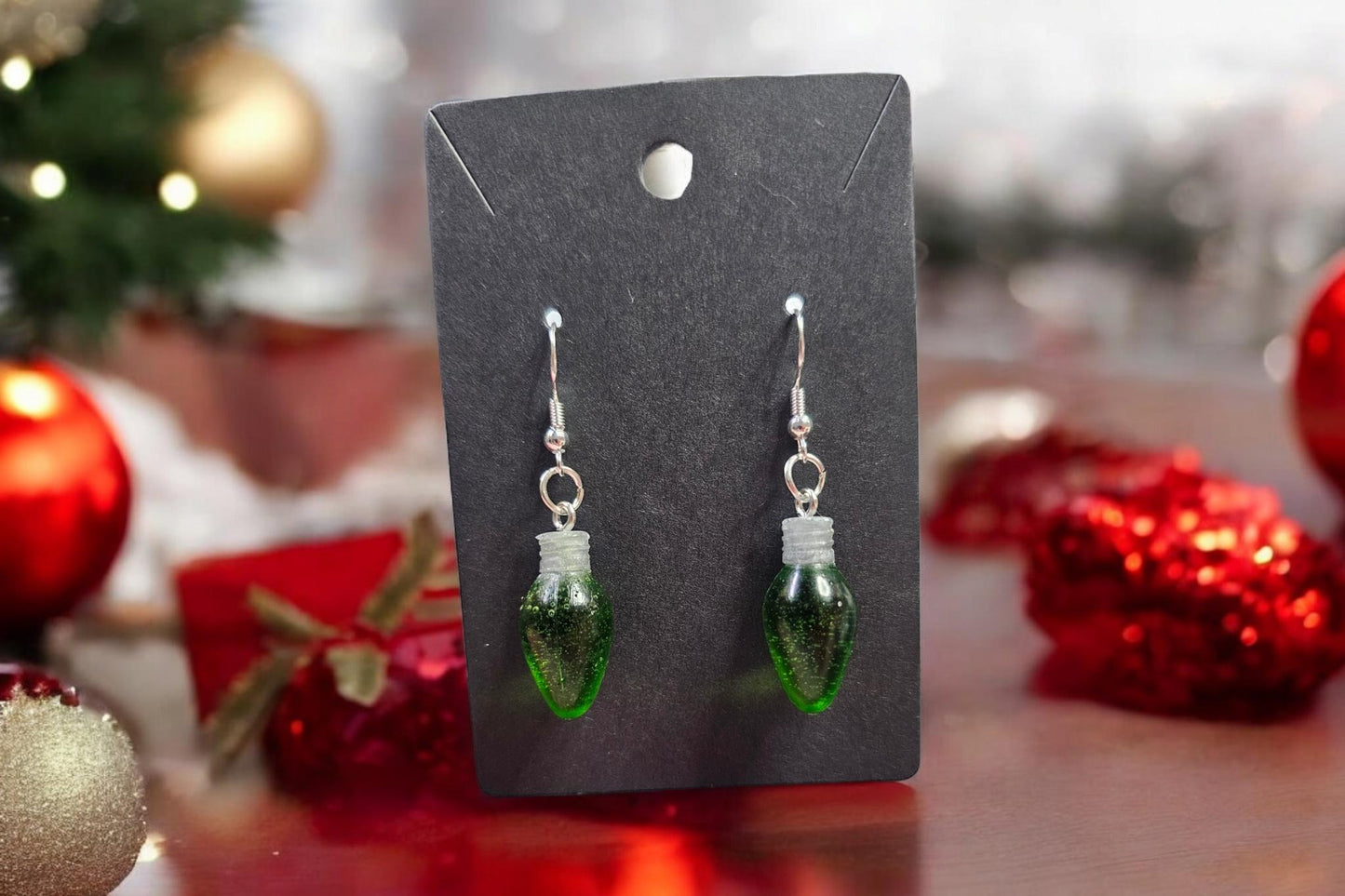 Christmas Bulb Dangle Earrings