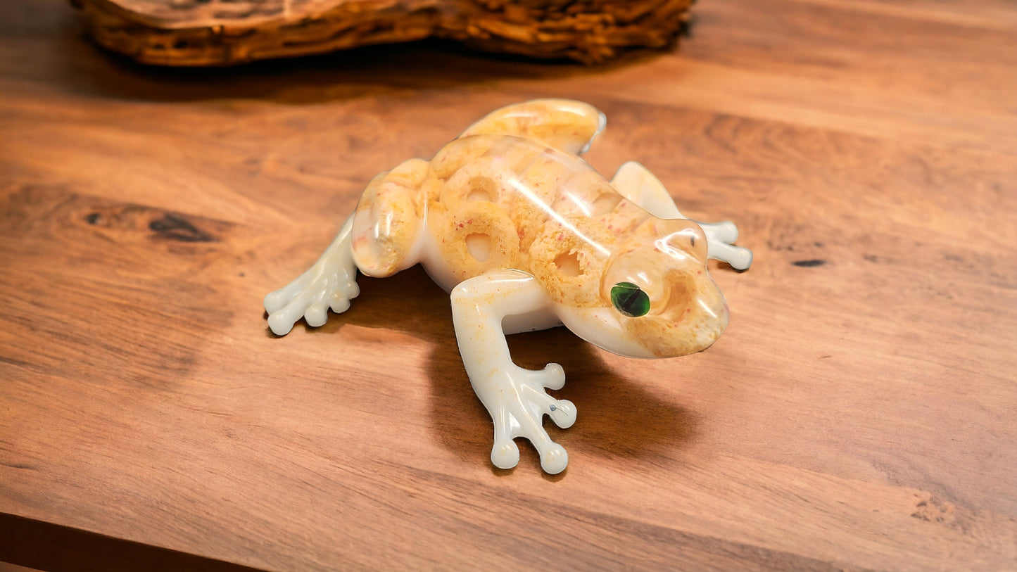 Resin Cereal Frog Decor