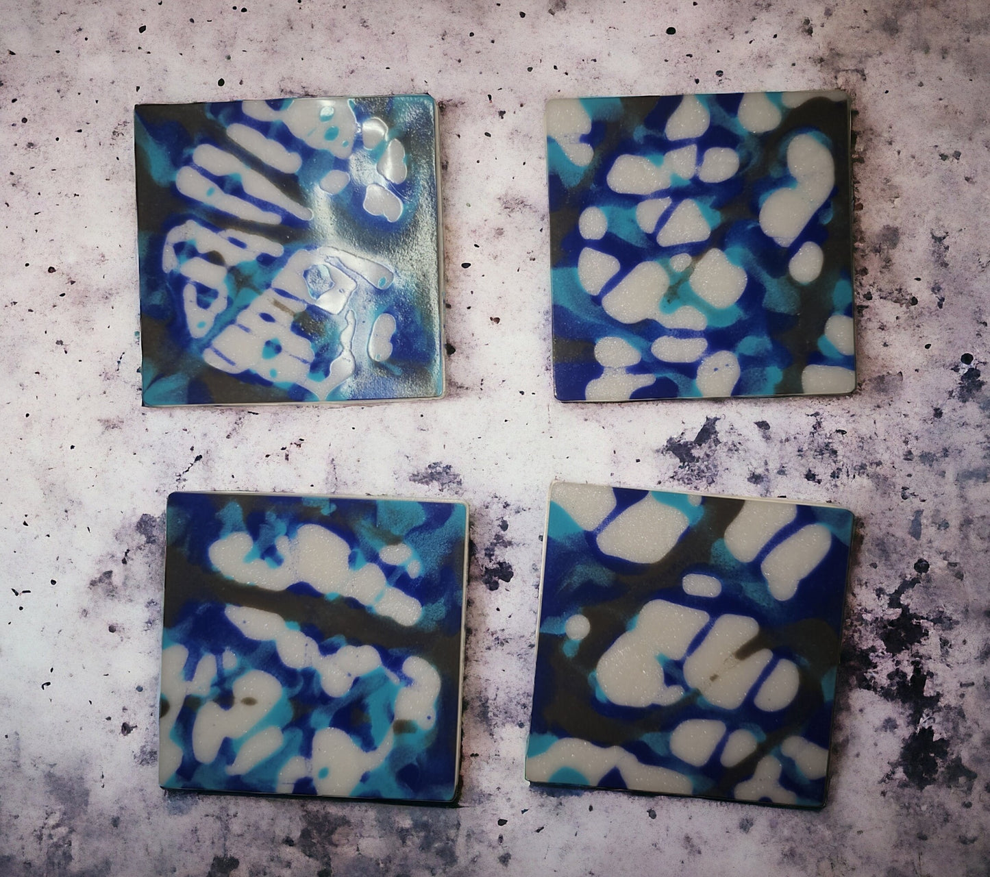 Splatter BlueGray Coaster Resin Set
