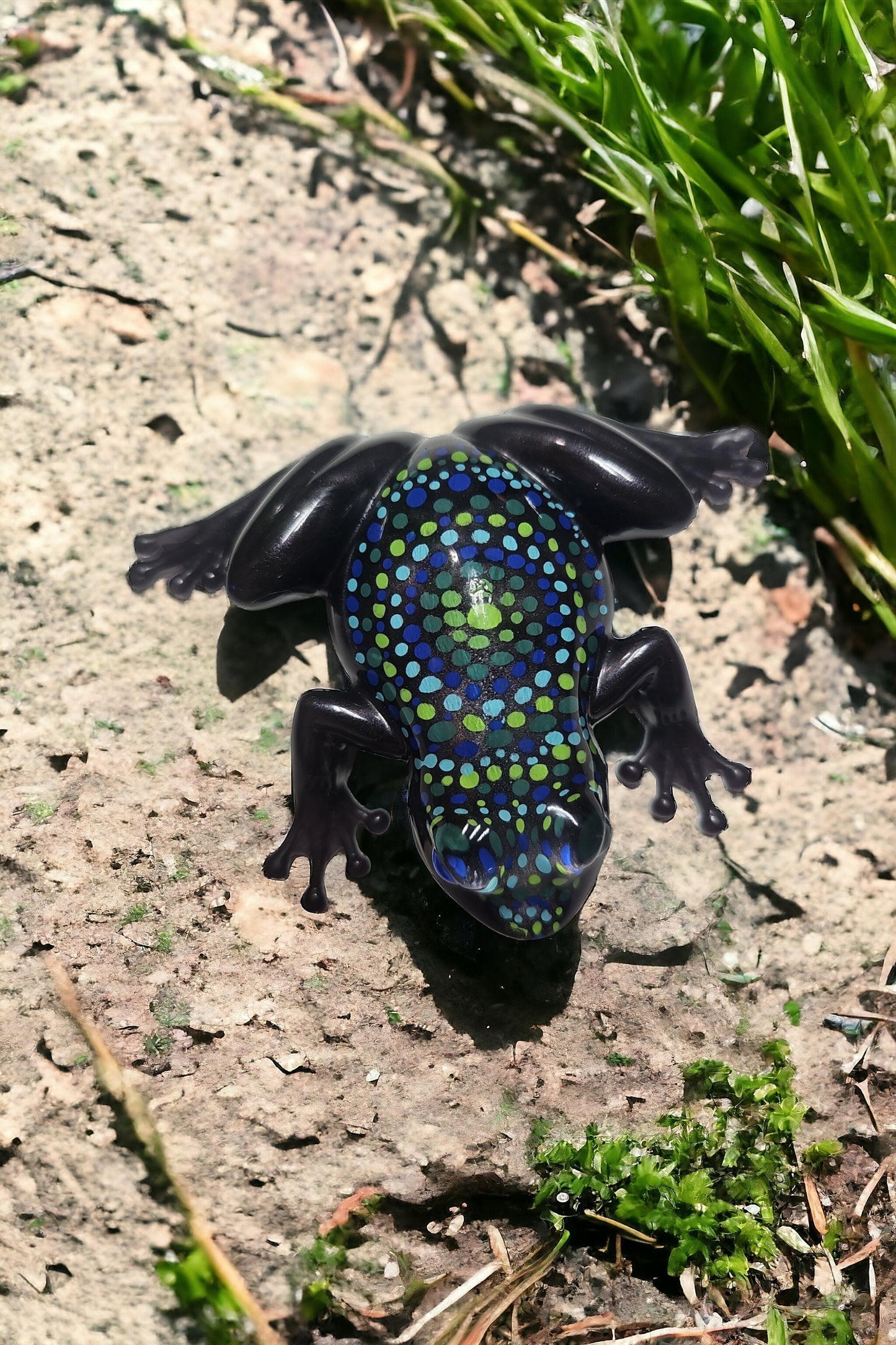 Mandala Dots Resin Frog Decor