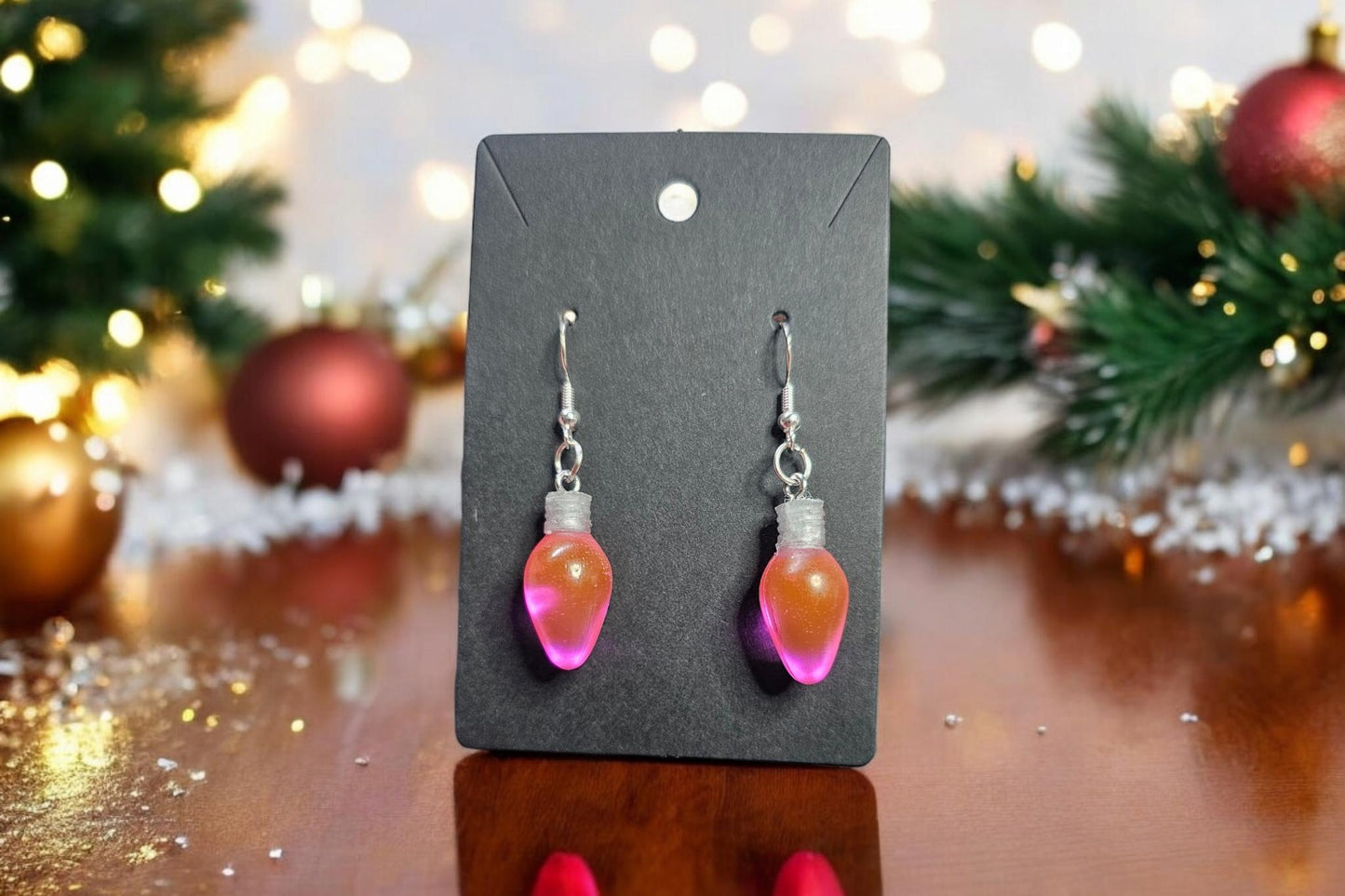 Christmas Bulb Dangle Earrings