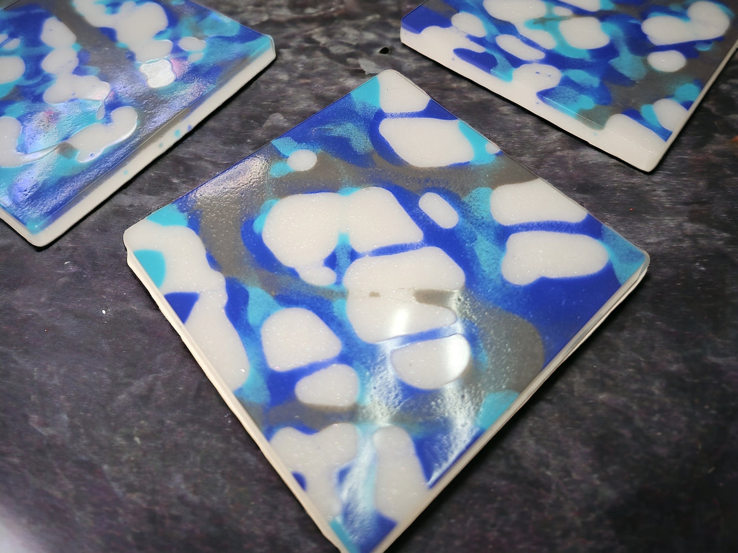 Splatter BlueGray Coaster Resin Set
