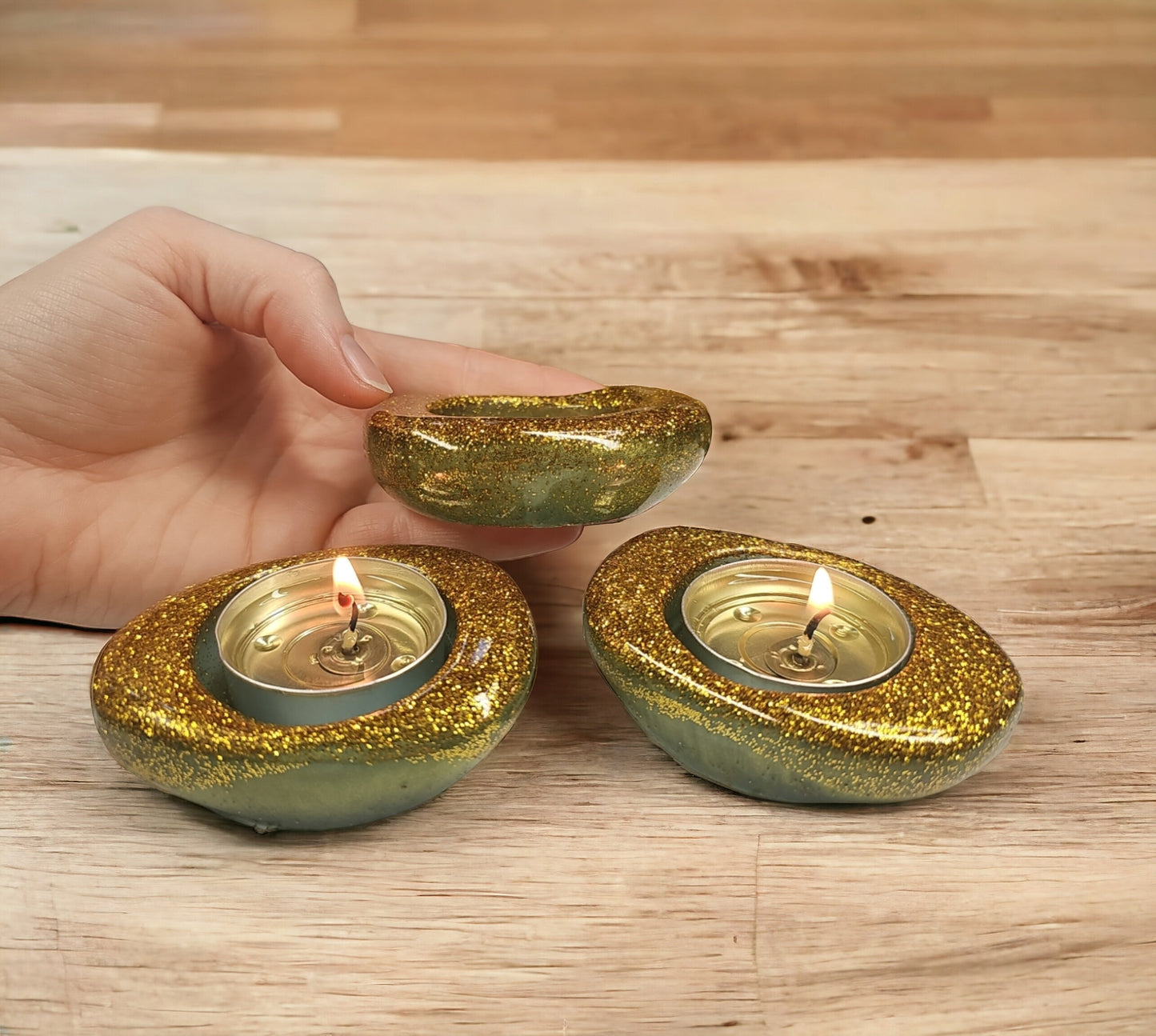 Unique Trio Resin Tealight Set