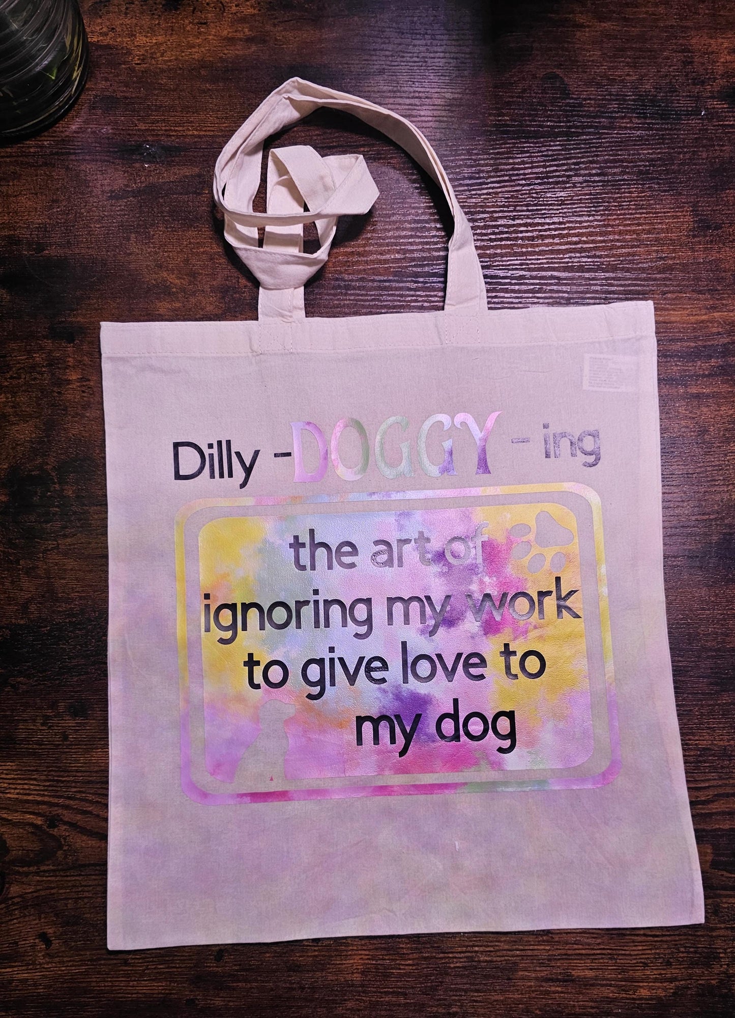 Funny Cat and Dog Definintion 100% Cotton Tote Bag