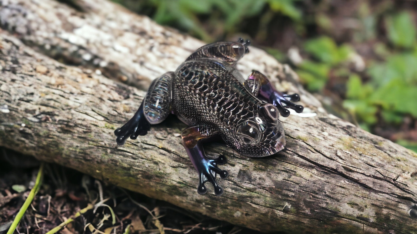 Snake Shed Resin Frog Decor