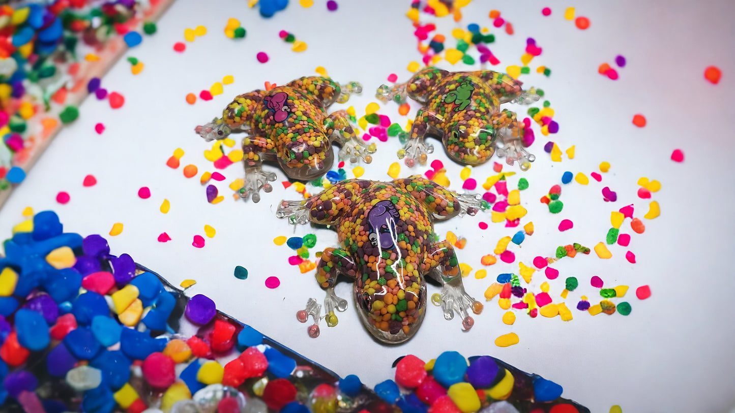 Candy Resin Frog Decor