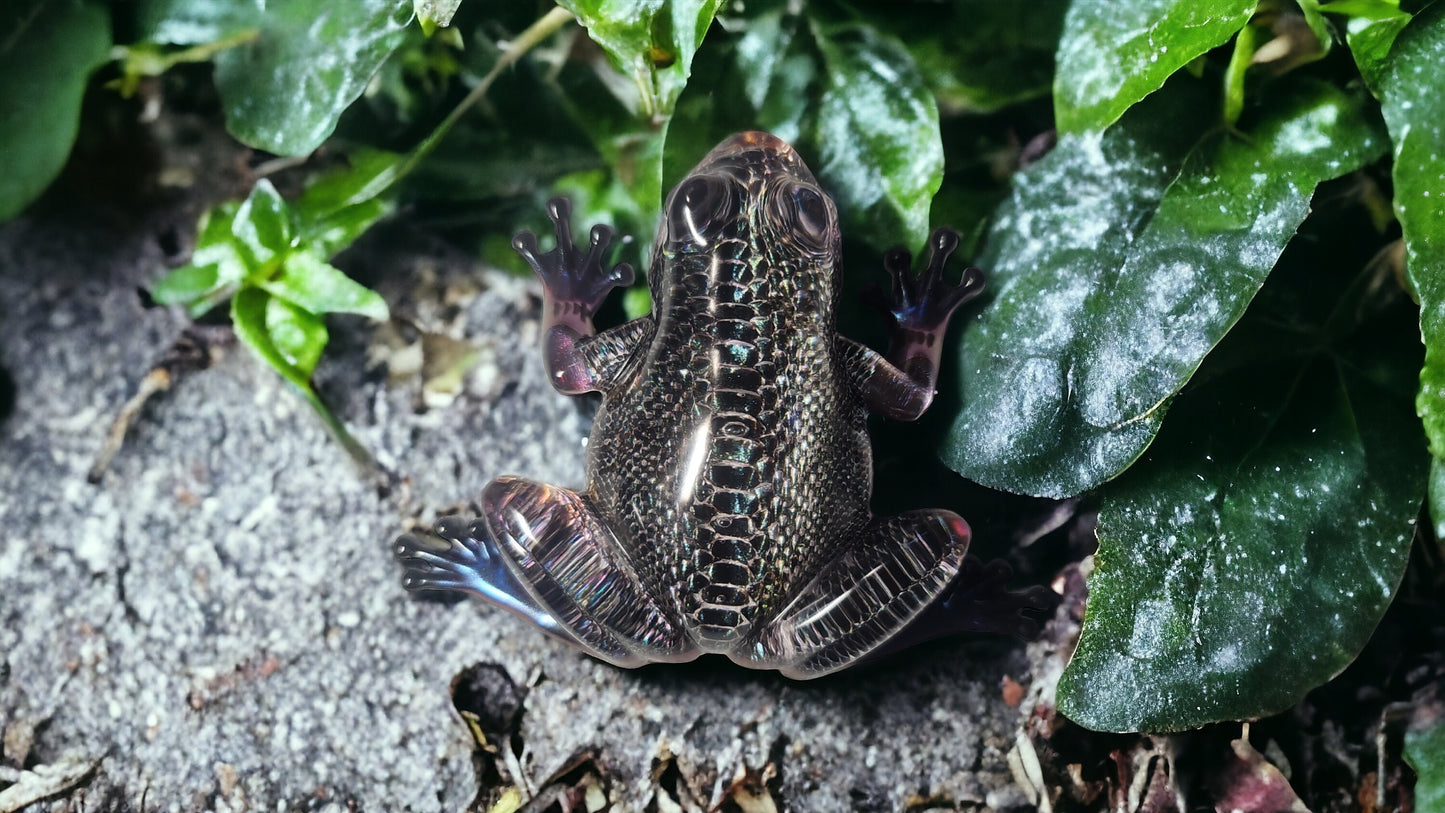 Snake Shed Resin Frog Decor