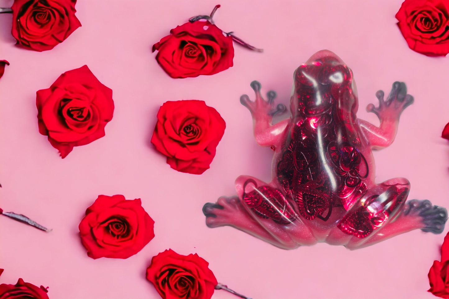 Valentine's Day Love Frog Decor Resin