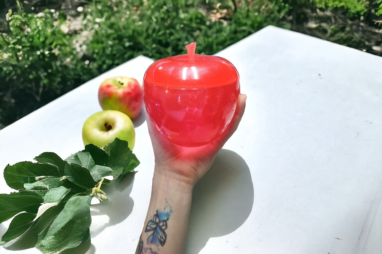 Apple Resin Storage Jar Container