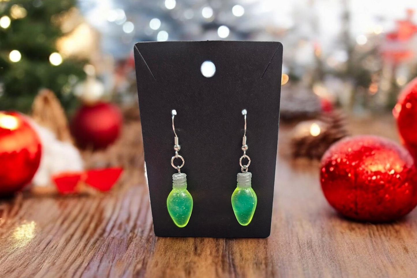Christmas Bulb Dangle Earrings