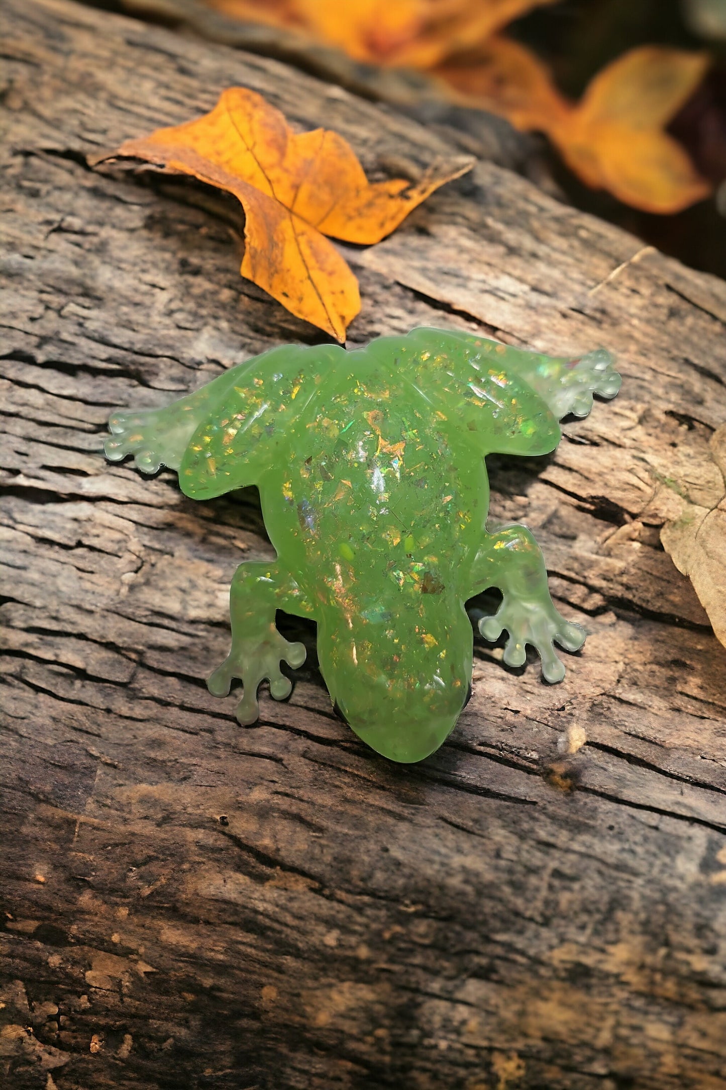 GLOW Resin Frog Decor