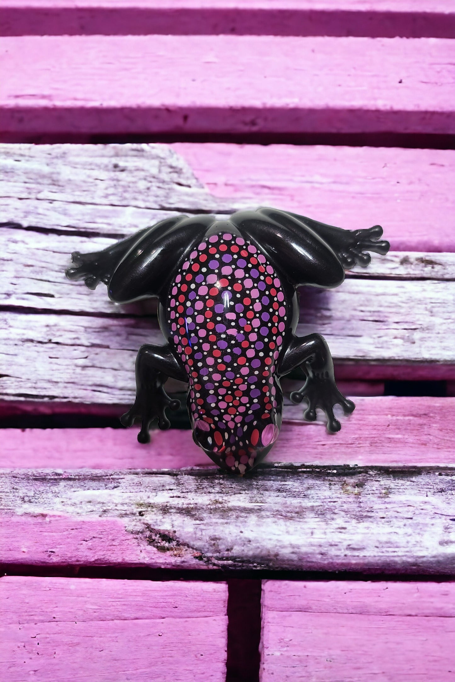 Mandala Dots Resin Frog Decor