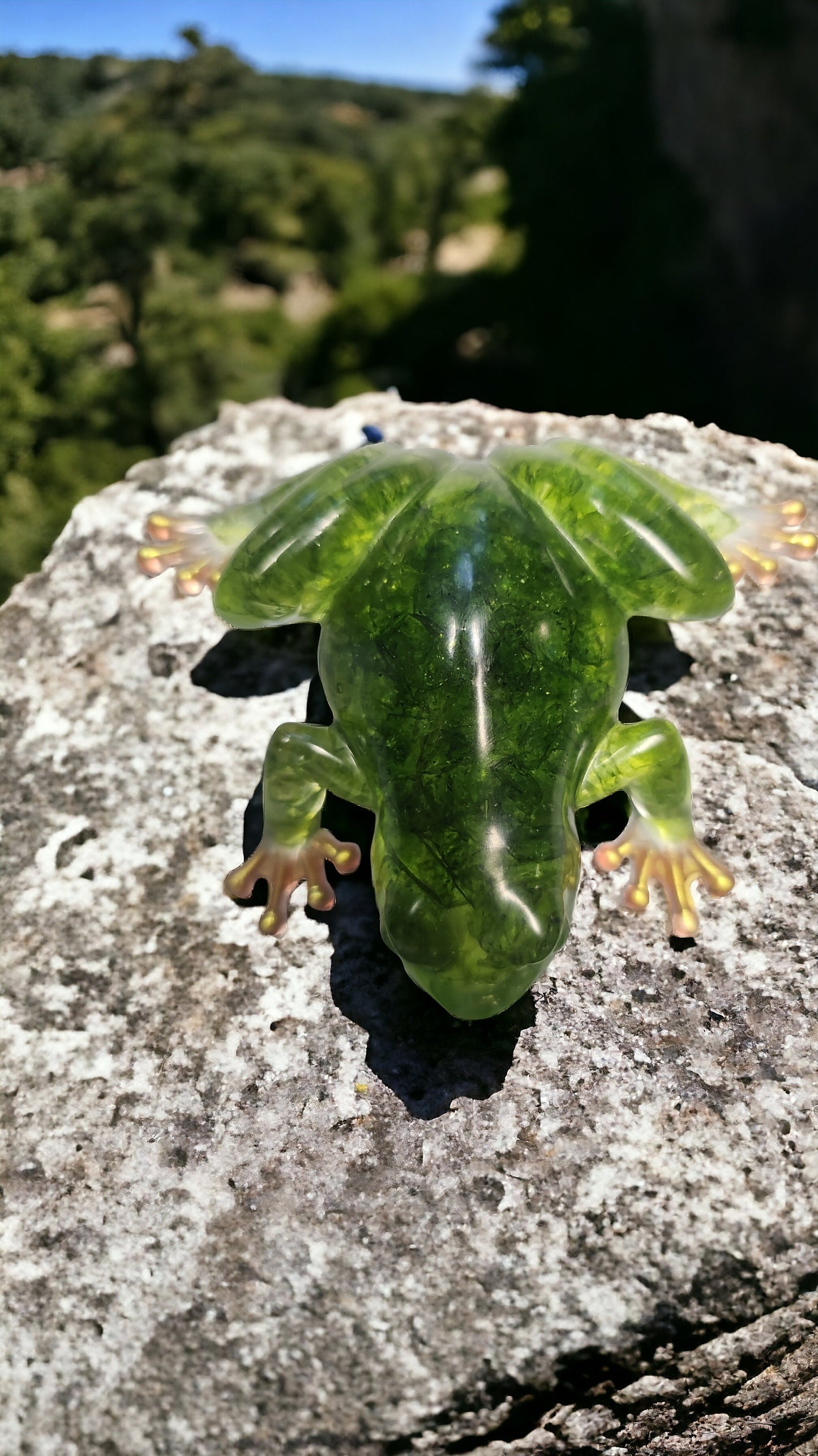 Glass Shard Decorative Frog