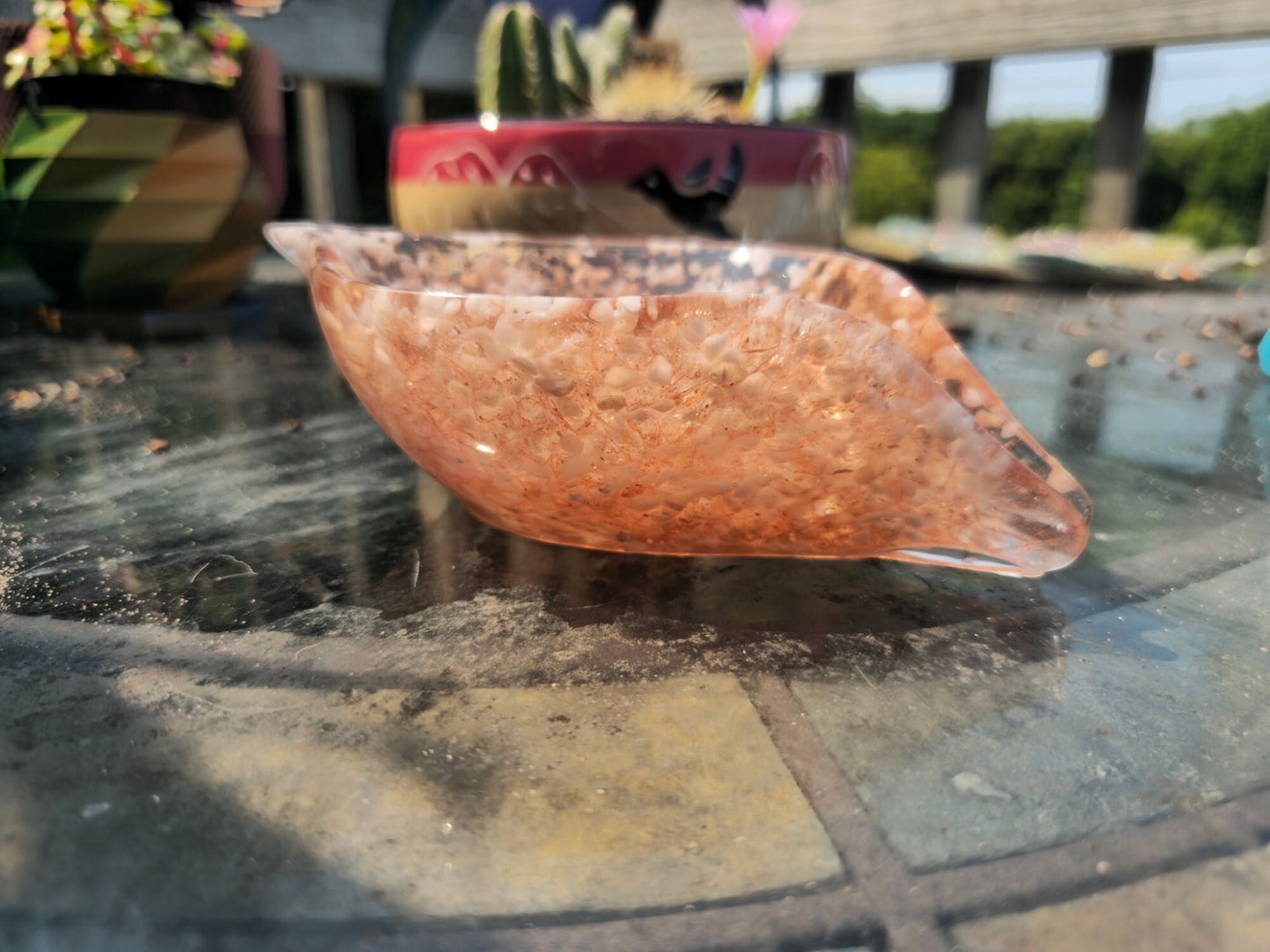 Crushed Glass Resin Soap Dish