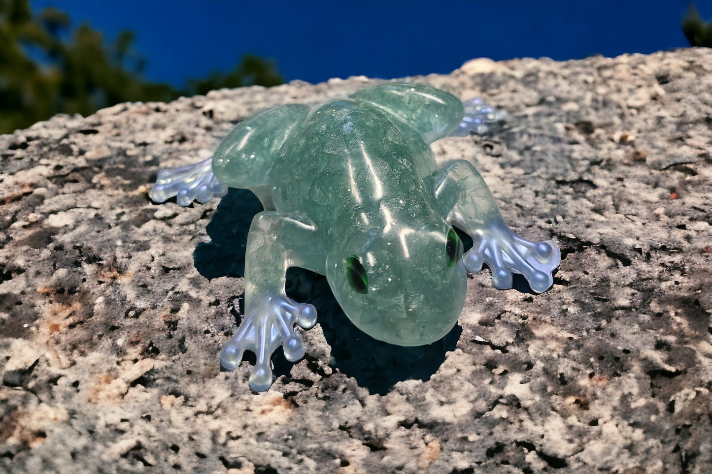 Glass Shard Decorative Frog