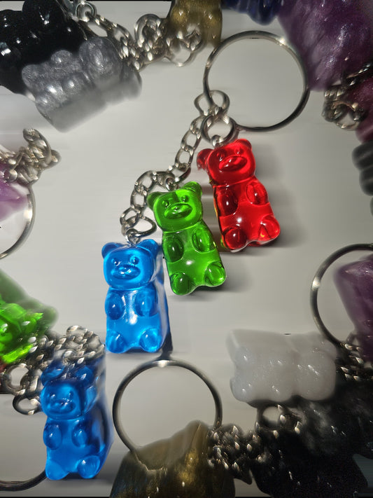 Gummy Bear Resin Keychain Charm Set