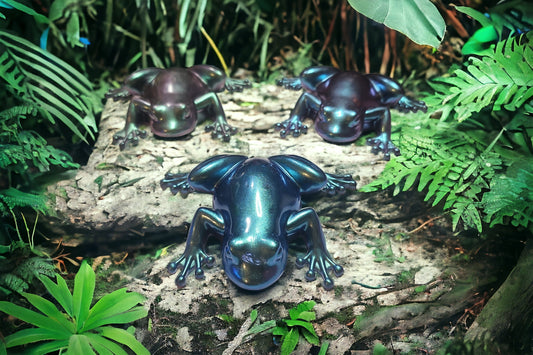 Metallic Resin Frog Decor
