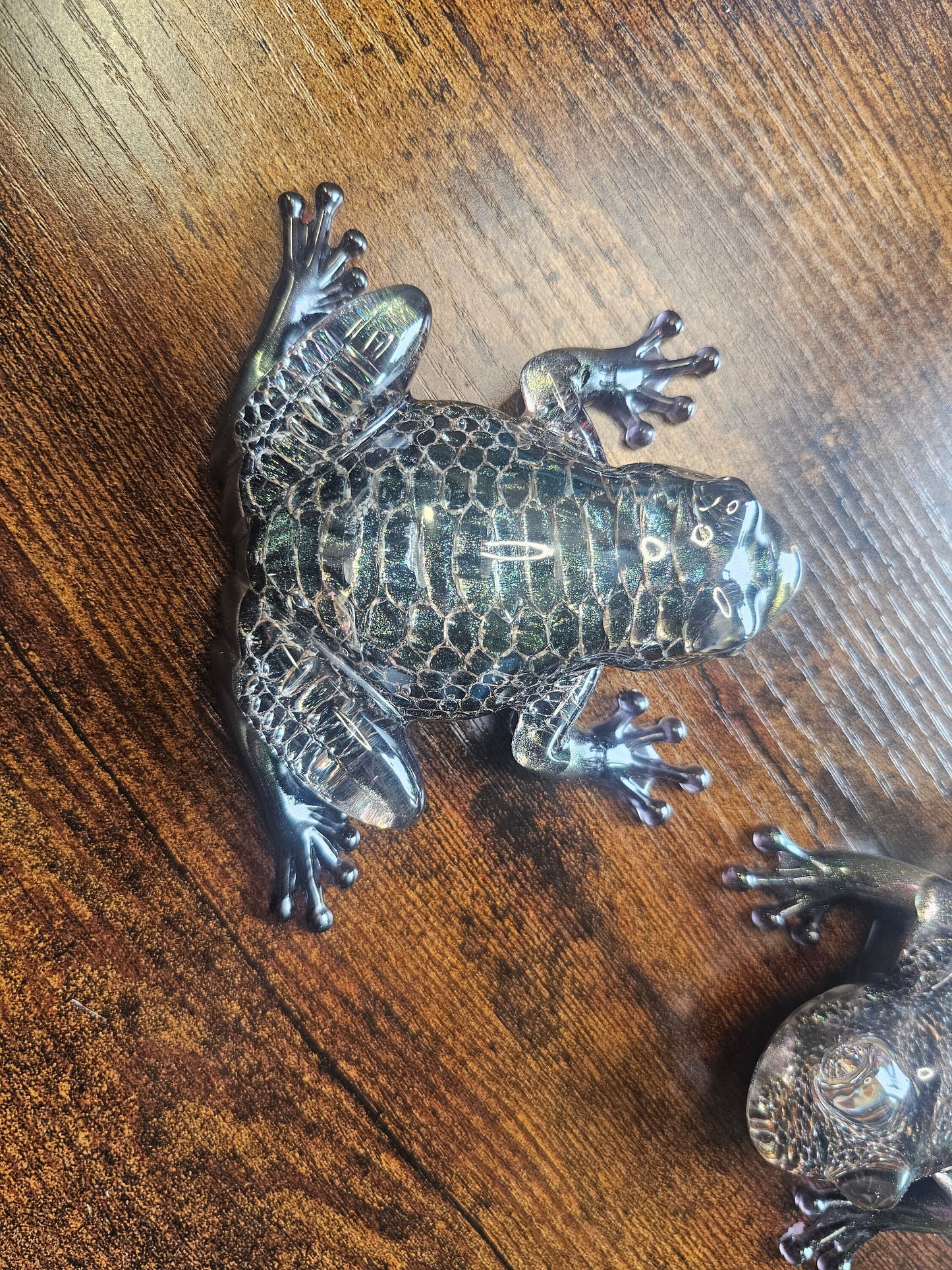 Snake Shed Resin Frog Decor