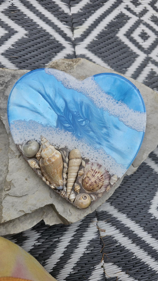 Ocean Heart Beach Scene