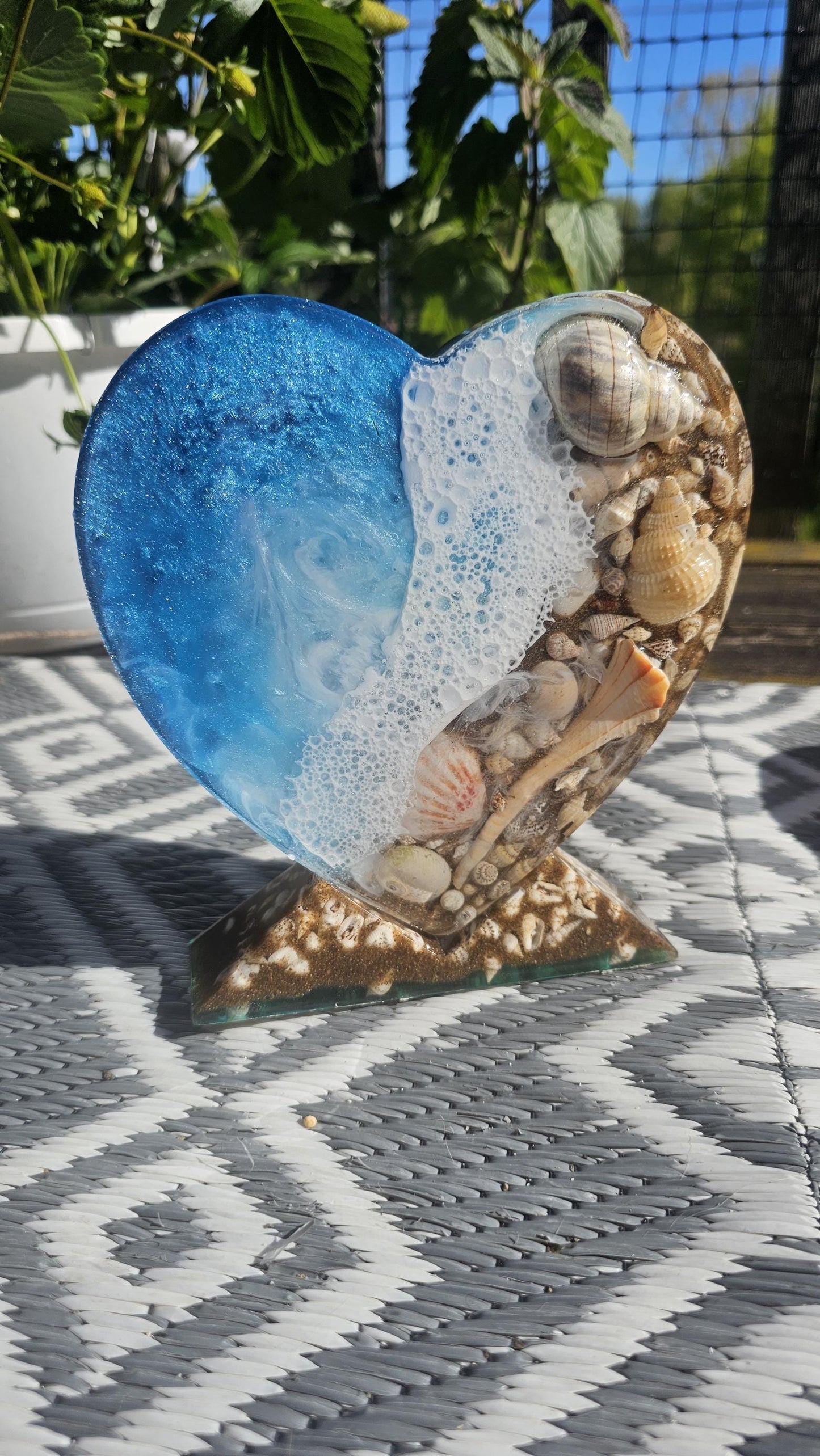 Ocean Heart Beach Scene