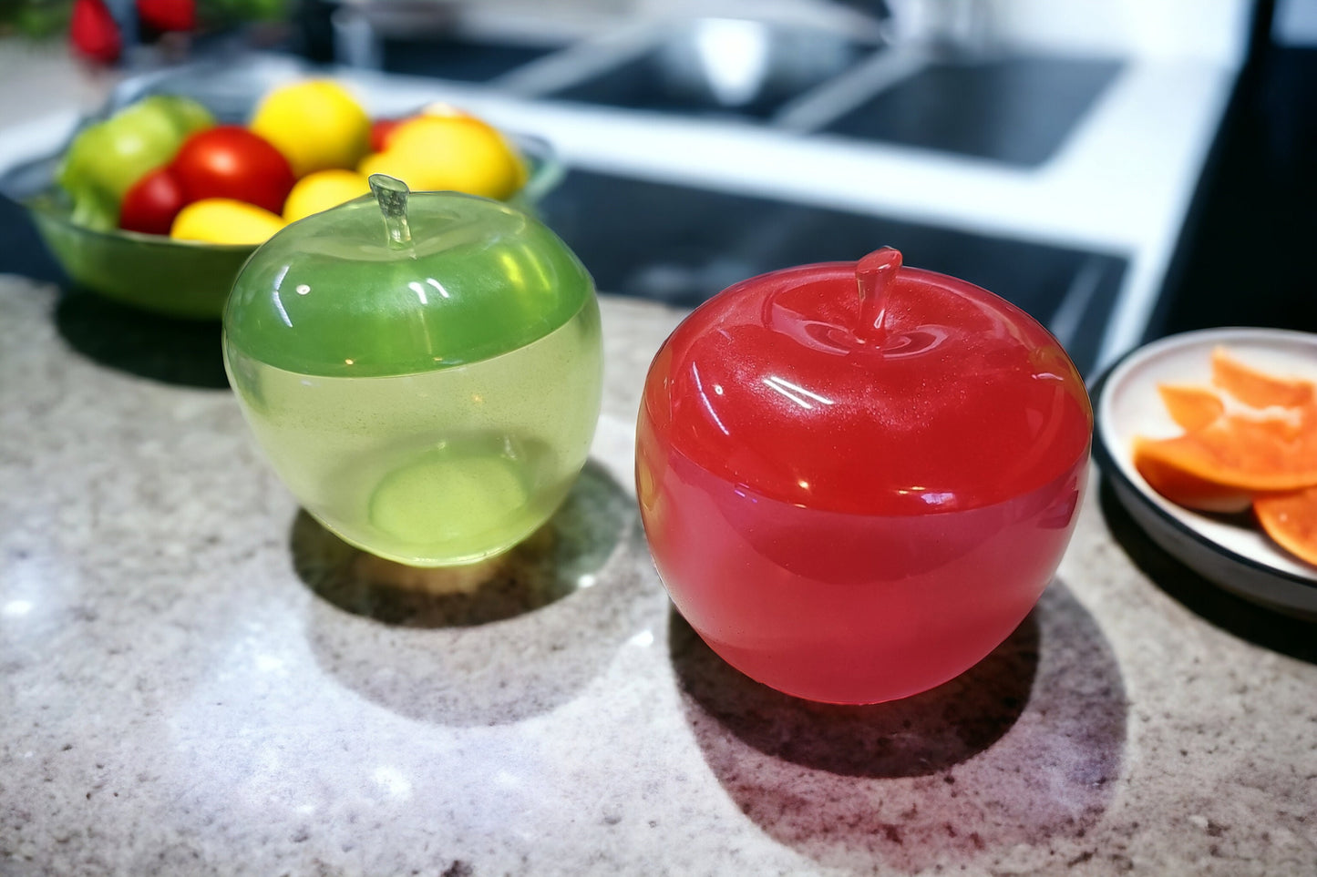 Apple Resin Storage Jar Container