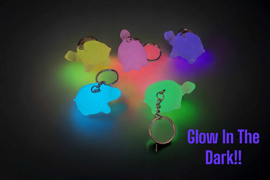 Glow Turtle Keychain Charm