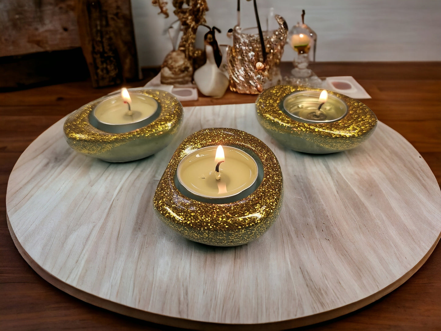 Unique Trio Resin Tealight Set