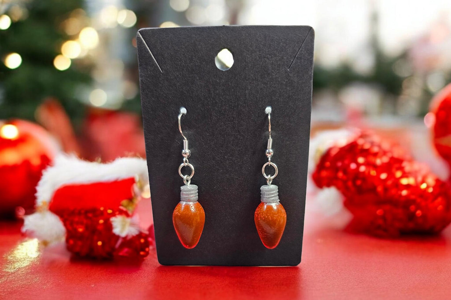 Christmas Bulb Dangle Earrings