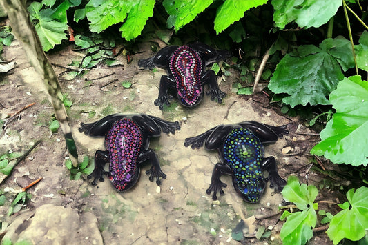 Mandala Dots Resin Frog Decor